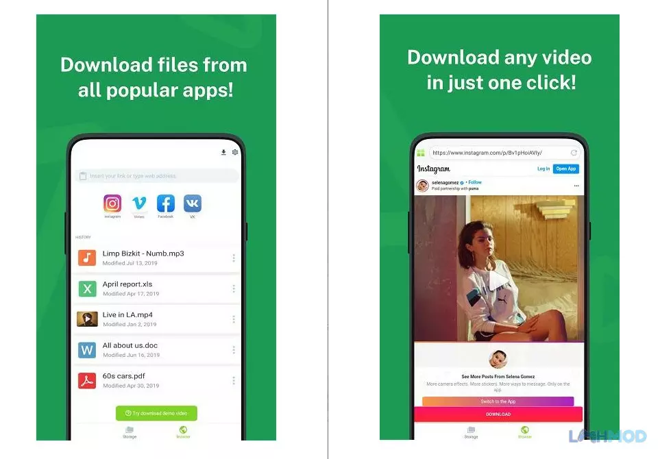Ảnh 2 của Tải ứng dụng Savefrom Mod Apk 2.28 (Không Quảng Cáo) cho Android iOs Giao diện Savefrom Mod Apk với các tùy chọn tải xuống linh hoạt