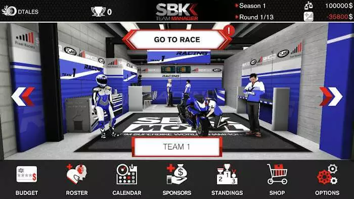 Ảnh 3 của Tải game SBK Team Manager Mod APK 1.1.4 (Vô Hạn Tiền) Trải nghiệm quản lý đội đua kịch tính trong SBK Team Manager Mod