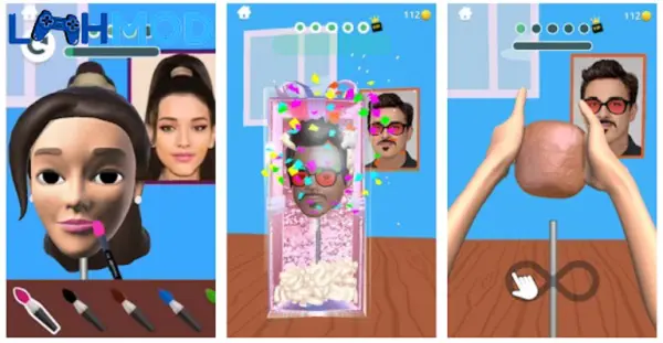 Ảnh 3 của Tải trò chơi Sculpt people APK 1.9.5.0 cho Android iOS Một tác phẩm điêu khắc đã hoàn thành trong game Sculpt People với đầy đủ màu sắc và phụ kiện