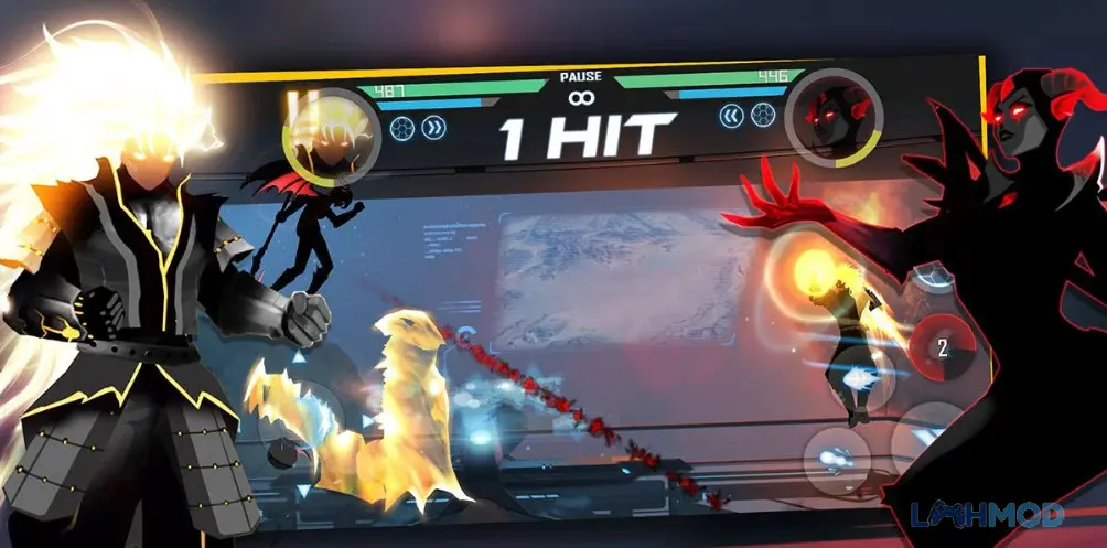 Ảnh 4 của Tải Shadow Battle 2 Mod Apk 2.2.56 (Vô Hạn Tiền) Android iOs Đội hình anh hùng mạnh mẽ trong Shadow Battle 2 Mod