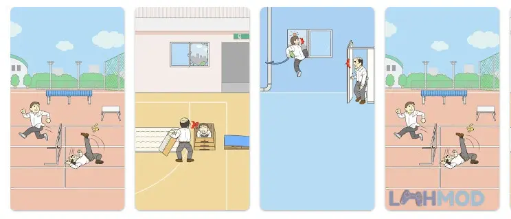 Ảnh 6 của Tải Skip school Mod Apk 3.4.1 (Không quảng cáo) cho Android iOs Một nhân vật hoạt hình đang trốn trong lớp học nghệ thuật