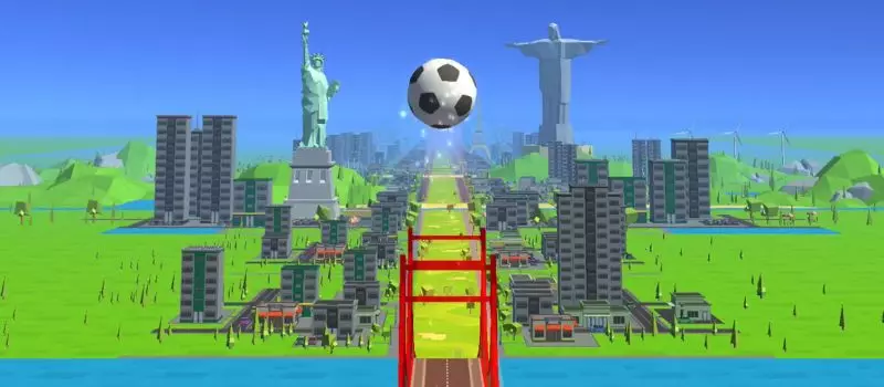 Ảnh 3 của Tải Soccer Kick Mod APK V5.1.0 (Vô Hạn Tiền, Money) Pha sút bóng bay cao trên không trung qua các kỳ quan thế giới trong Soccer Kick Mod