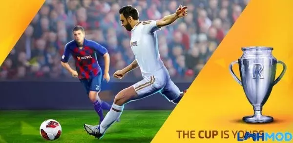 Ảnh 1 của Tải Soccer Star 22 Super Football APK 0.21.1 (Vô hạn tiền/ Không giới hạn) cho Android iOS Một cầu thủ đang thực hiện pha sút bóng trên sân