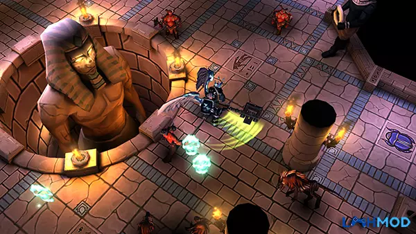 Ảnh 1 của Tải Soulcraft Mod APK 2.9.7 (Vô hạn tiền, vàng) cho Android iOS Cảnh chiến đấu hoành tráng trong Soulcraft với hiệu ứng kỹ năng rực rỡ