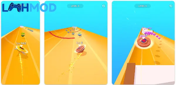 Ảnh 3 của Tải trò chơi Spinner Up APK 0.7 cho Android iOS Giao diện game Spinner Up với nhiều con quay đang di chuyển