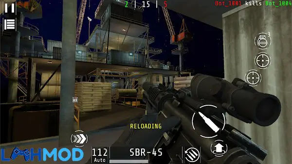 Ảnh 3 của Squad Strike 4 MOD APK 2.8 (Vô hạn tiền) Android iOS Một pha hành động trong Squad Strike 4 với hiệu ứng cháy nổ chân thực