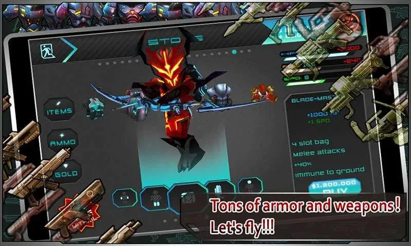 Ảnh 4 của Tải game Star Warfare Mod APK 2.99 (Mua Hàng Miễn Phí) Hệ thống vũ khí đa dạng trong game Star Warfare Mod