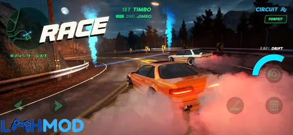 Ảnh 4 của Tải Static Shift Racing APK 55.0.0 cho Android iOS Hình ảnh xe đua đang drift trên đường phố Static Shift Racing