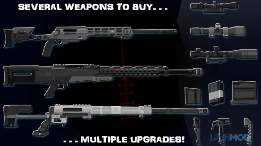 Ảnh 3 của Tải Stick Squad Sniper Guys Mod Apk 1.0.58 (Không QC) cho Android iOs Nhân vật stickman trong Stick Squad Sniper Guys Mod đang thực hiện nhiệm vụ