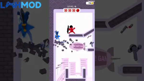 Ảnh 3 của Stickman Teleport Master 3D APK 0.0.7.1 cho Android iOS Cảnh chiến đấu kịch tính trong Stickman Teleport Master 3D với nhiều hiệu ứng