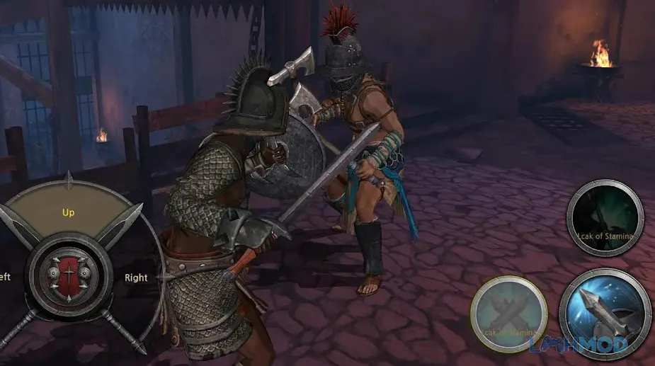 Ảnh 3 của Tải Stormborne Infinity Arena Apk 1.11.8 cho Android iOs Alt text: Giao diện lựa chọn nhân vật hoặc trang bị trong Stormborne Infinity Arena