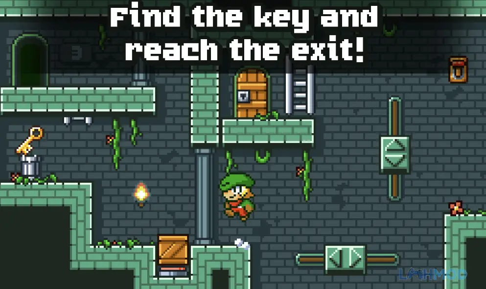 Ảnh 3 của Tải Super Dangerous Dungeons Apk 1.3.3 cho Android iOs Timmy đang đứng trước một câu đố phức tạp trong hầm ngục