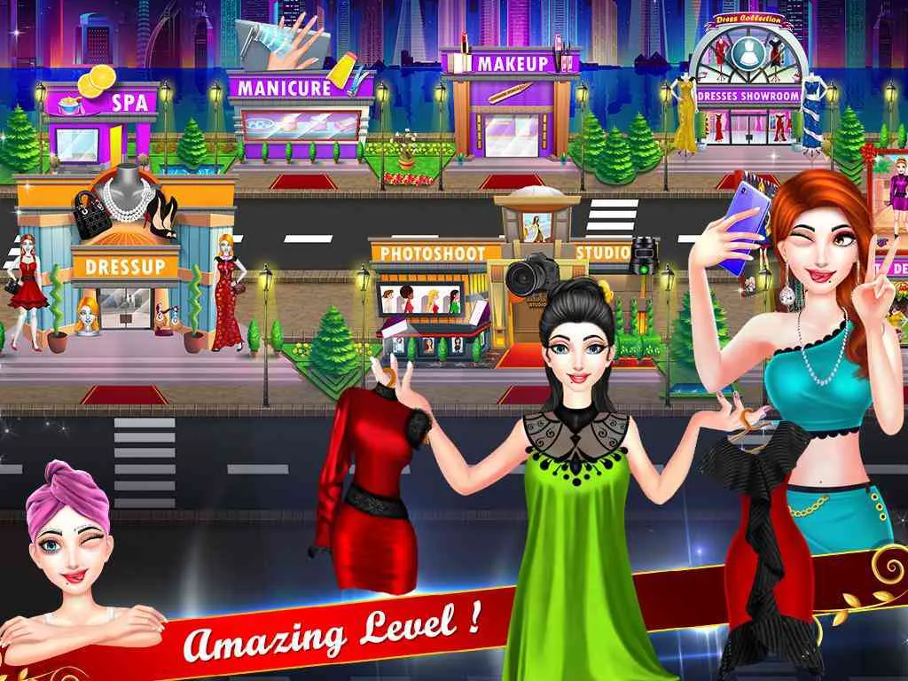 Ảnh 1 của Tải gameSuperstar Fashion Girl Mod APK 1.2.101 (Vô hạn tiền) Giao diện hẹn hò và tương tác nhân vật trong game Superstar Fashion Girl