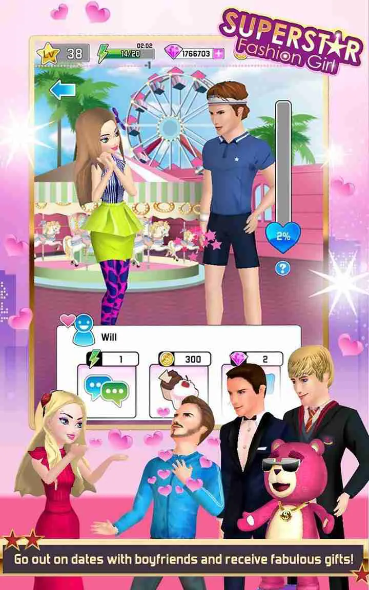 Ảnh 2 của Tải gameSuperstar Fashion Girl Mod APK 1.2.101 (Vô hạn tiền) Minigame trong Superstar Fashion Girl với nhiều phần thưởng hấp dẫn