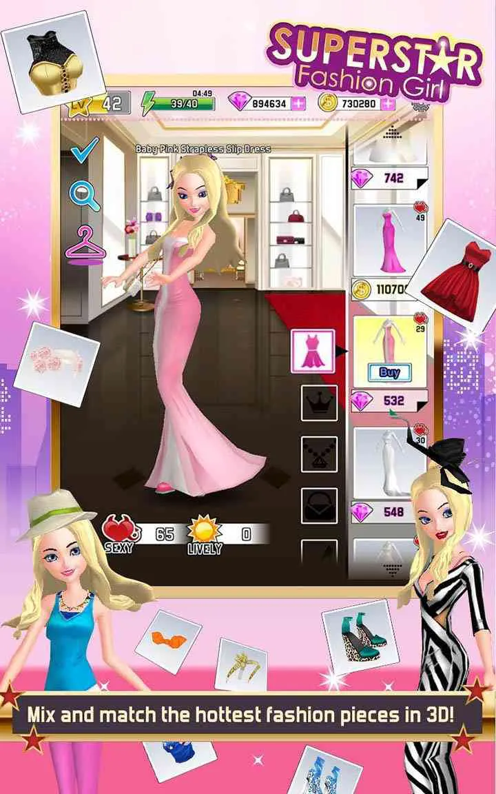 Ảnh 3 của Tải gameSuperstar Fashion Girl Mod APK 1.2.101 (Vô hạn tiền) Nhân vật nam chính đang lựa chọn trang phục để thu hút các cô gái trong game