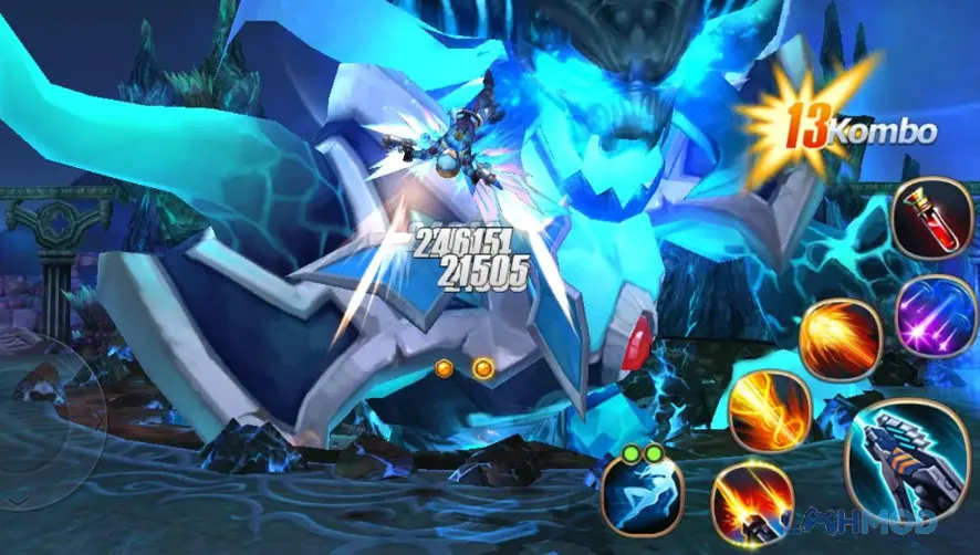 Ảnh 2 của Tải Sword of Chaos Mod Apk 6.0.8 (Mở khóa) cho Android iOs Người chơi chiến đấu với quái vật trong Sword of Chaos