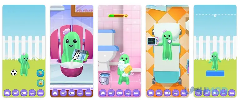 Ảnh 2 của Tải Talking Cactus Care Apk 2.16 cho Android iOs Người chơi tương tác với cây xương rồng Talking Cactus Care bằng cách chạm trên màn hình