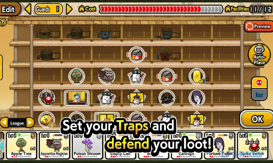 Ảnh 3 của Tải The Burgle Cats Mod Apk 1.7.7 (Vô Hạn Tiền) cho Android iOs Mèo trộm né tránh bẫy và chướng ngại vật tinh vi