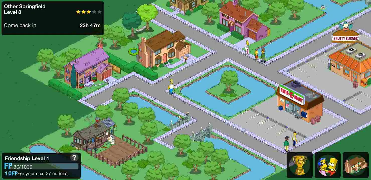 Ảnh 5 của Tải game The Simpsons Mod APK 4.55.0 (Menu, Mua Sắm Miễn Phí) Tổng quan thị trấn Springfield đang được xây dựng lại