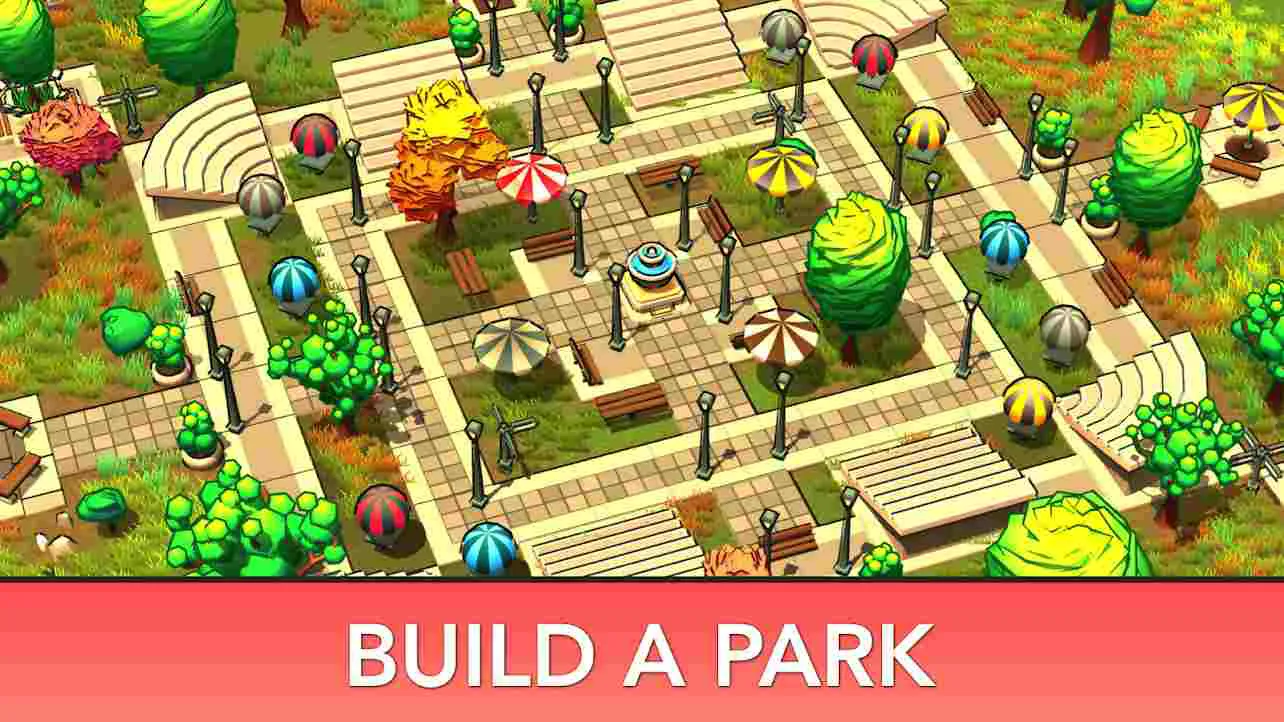 Ảnh 4 của Tải game Tiny Landlord Mod APK 3.0.1 (Menu, Mua Sắm Miễn Phí) Màn hình giao diện Tiny Landlord với các tùy chọn xây dựng và nâng cấp