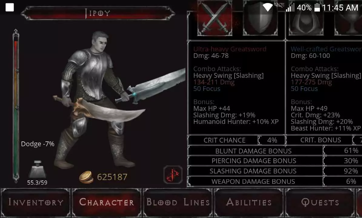 Ảnh 3 của Tải Vampire’s Fall: Origins Mod APK 1.15.801 (Menu, Mua sắm miễn phí) Giao diện chiến đấu game Vampire's Fall: Origins mod