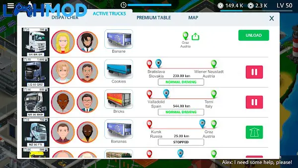 Ảnh 2 của Virtual Truck Manager – Tycoon APK 1.1.80 Android iOS Virtual Truck Manager Tycoon gameplay screenshot 1