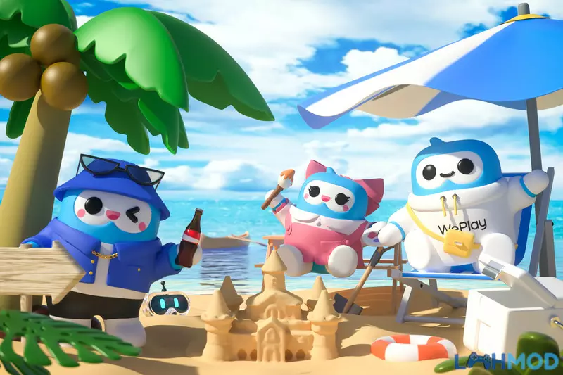 Ảnh 2 của Tải Hack Xu Weplay 4.7.2 (Mod vô hạn xu, Menu Mod) mới nhất Các nhân vật hoạt hình đáng yêu của WePlay đang thư giãn trên bãi biển