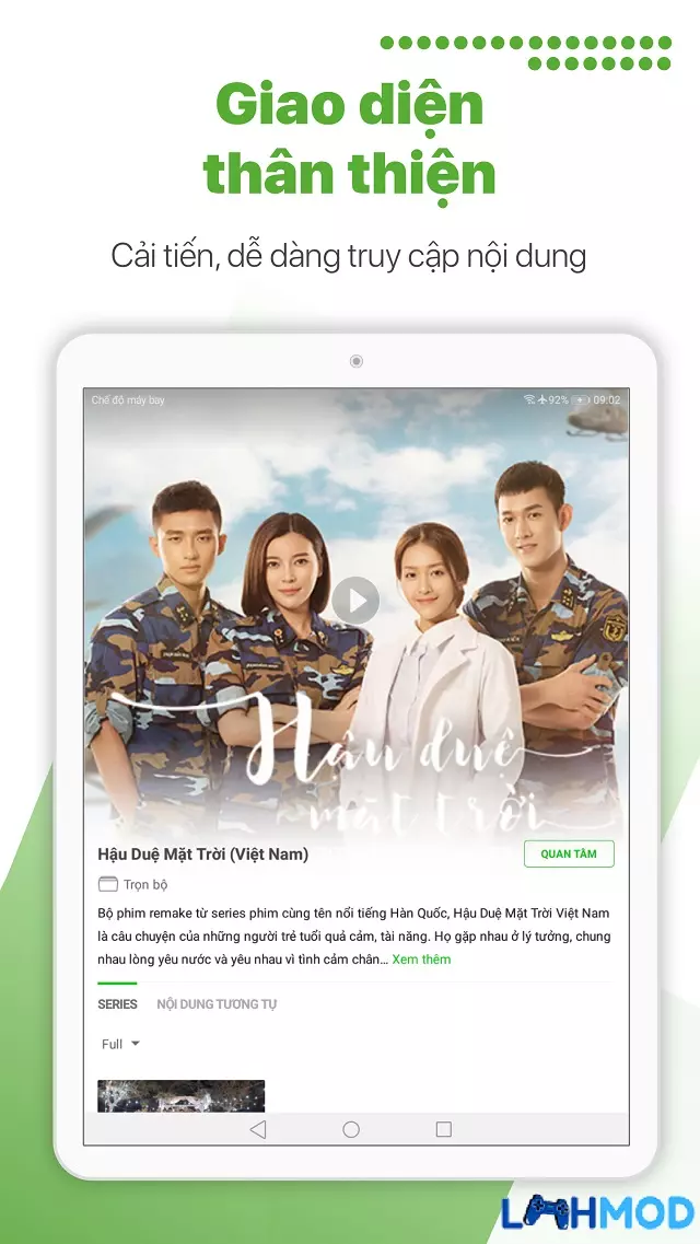 Ảnh 3 của Tải ứng dụng Zing TV Mod Apk 20.03.01 (Mở khóa chức năng VIP, Xem phim HD, Không chứa quảng cáo) cho Android, IOS Giao diện tìm kiếm phim của Zing TV với ô nhập liệu và các gợi ý