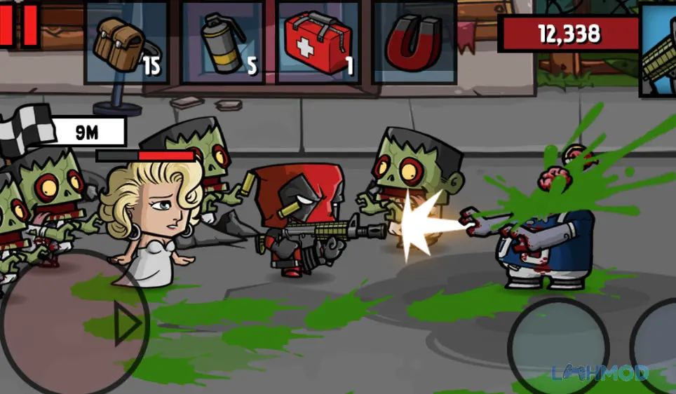 Ảnh 2 của Tải Zombie Age 3 Premium Apk 1.2.1 cho Android iOs Nhân vật trong game Zombie Age 3 Premium đang chiến đấu với đám zombie