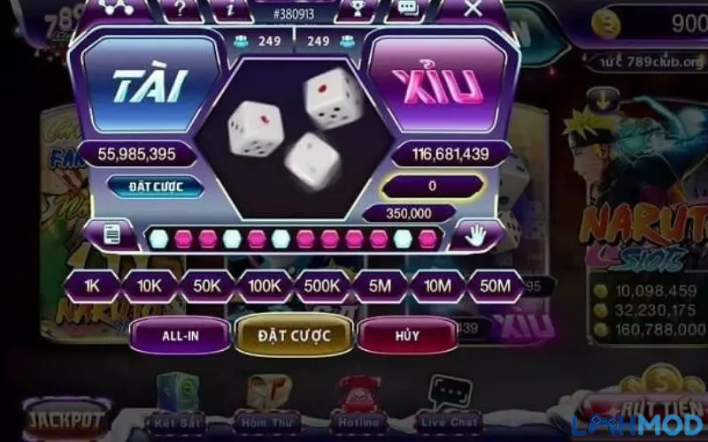 Ảnh 3 của Tải Game 789Club Apk: Game Tài Xỉu Uy Tín Nhất 2025 Các loại cá cược phổ biến trong 789club được minh họa trên bàn cược
