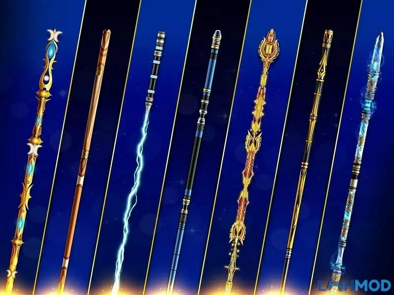 Ảnh 3 của Tải Hack 8 Ball Pool Mod APK (Mega Power, Vô Hạn Tiền) v56.13.4 Bộ sưu tập các loại gậy bida (cues) độc đáo trong 8 Ball Pool