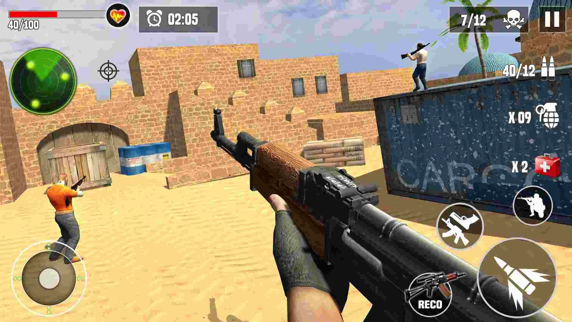 Ảnh 3 của Anti-Terrorist Shooting Mission 2020 Mod APK 8.4 (Bất tử/Vô hiệu kẻ địch) Kho vũ khí đa dạng trong Anti-Terrorist Shooting Mission 2020 mod