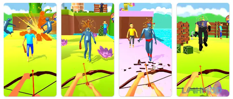 Ảnh 2 của Tải Archer Hero 3D Mod Apk 1.9.6 (Không quảng cáo) cho Android iOs Nhân vật Archer Hero 3D đang di chuyển trong môi trường rừng tươi tốt