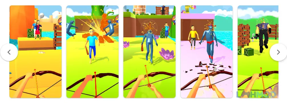 Ảnh 3 của Tải Archer Hero 3D Mod Apk 1.9.6 (Không quảng cáo) cho Android iOs Giao diện chọn nhân vật hoặc nâng cấp trong Archer Hero 3D