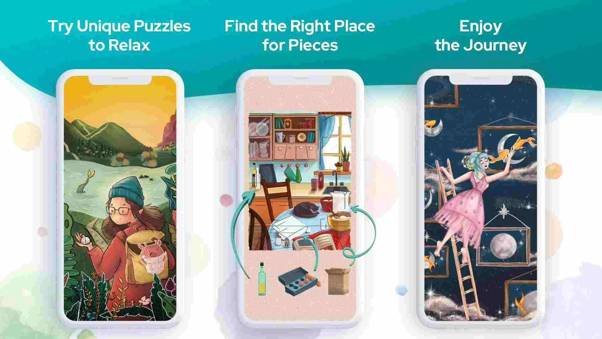 Ảnh 5 của Tải game Art Puzzle Mod APK 3.7.0 (Menu, Vô Hạn Gợi Ý) Màn hình kết thúc khi hoàn thành một tác phẩm nghệ thuật trong Art Puzzle