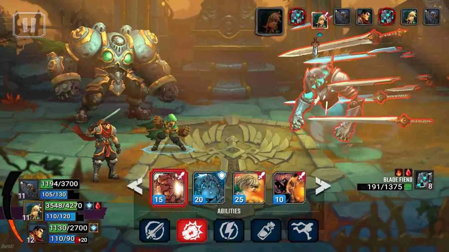 Ảnh 3 của Battle Chasers Mod APK 1.0.19 (Vô Hạn Tiền, Vàng, Money) Cảnh chiến đấu hoành tráng trong Battle Chasers: Nightwar Mod