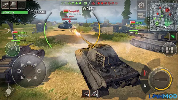 Ảnh 2 của Tải Battle Tanks Apk 4.80.1 cho Android, IOS Cận cảnh giao tranh khốc liệt giữa các xe tăng trên một bản đồ đô thị
