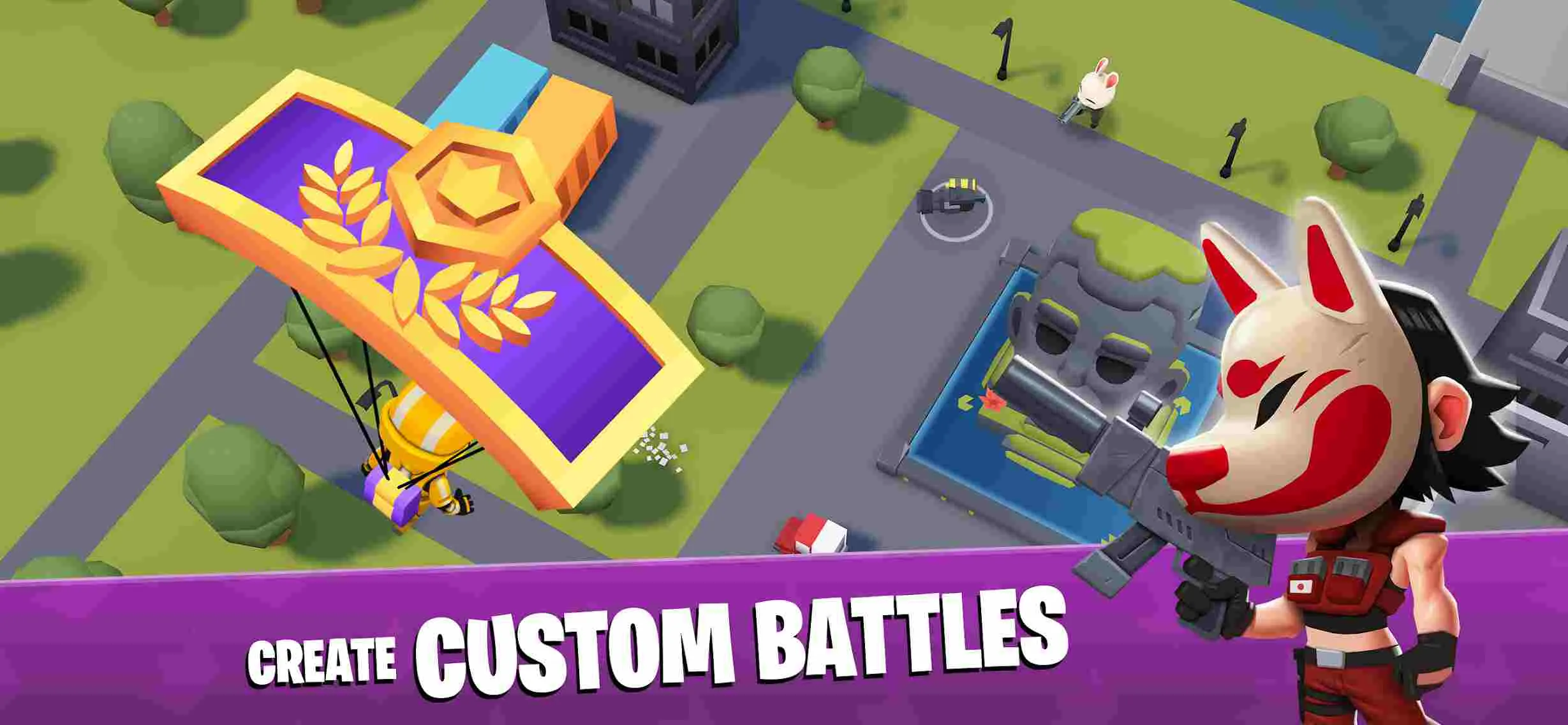 Ảnh 4 của Tải game Battlelands Royale Mod APK 2.9.6 (Mở Khoá) Giao diện chọn vũ khí và trang bị trong game Battlelands Royale