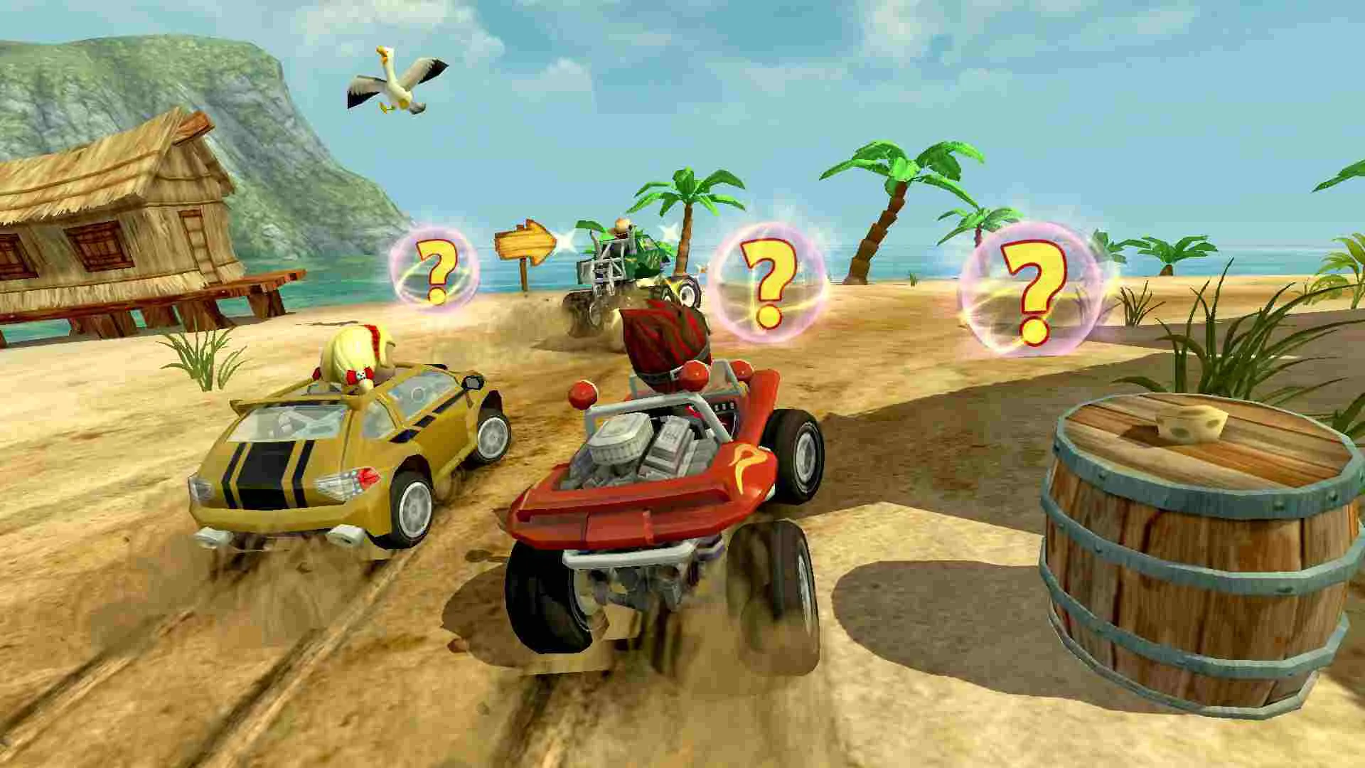 Ảnh 4 của Tải Beach Buggy Racing Mod APK 2023.04.18 (Vô Hạn Tiền) Hình ảnh xe đang tăng tốc trong Beach Buggy Racing Mod