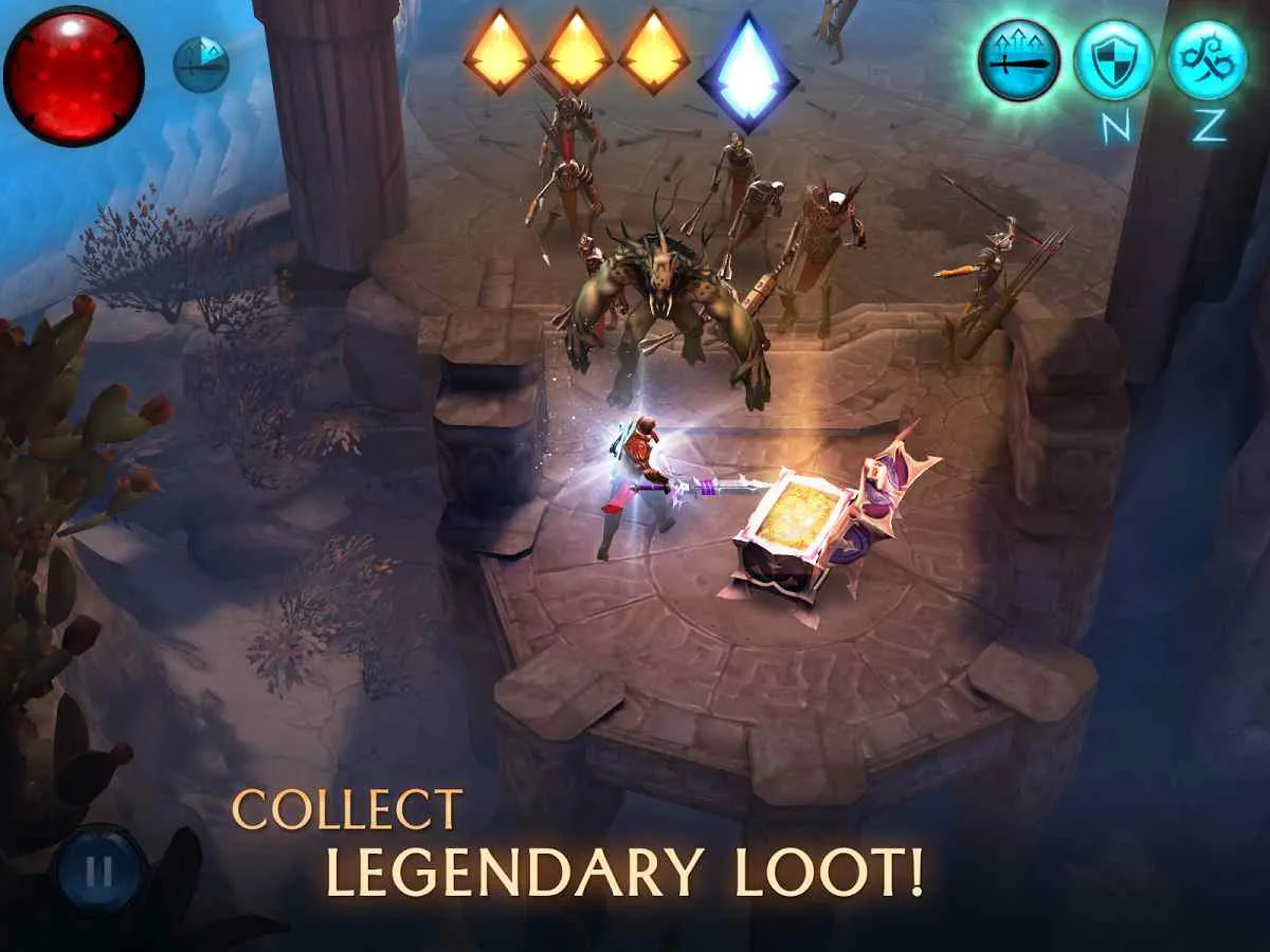 Ảnh 3 của Tải game Blade Bound Mod APK 2.25.2 (Menu, Vô Hạn Tiền) Giao diện game Blade Bound Mod với các kỹ năng