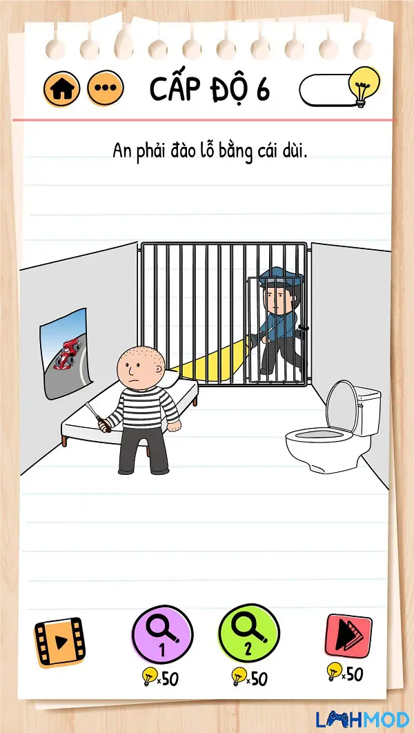 Ảnh 2 của Brain Test 2: Chuyện Mưu Mẹo Apk 1.14.0 Android, IOS Giao diện Brain Test 2 với các câu đố vui nhộn