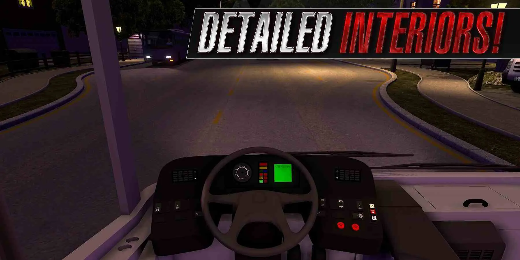 Ảnh 3 của Bus Simulator: Original Mod APK 3.8 (Menu, Vô Hạn Tiền) Bảng điều khiển chi tiết bên trong xe bus