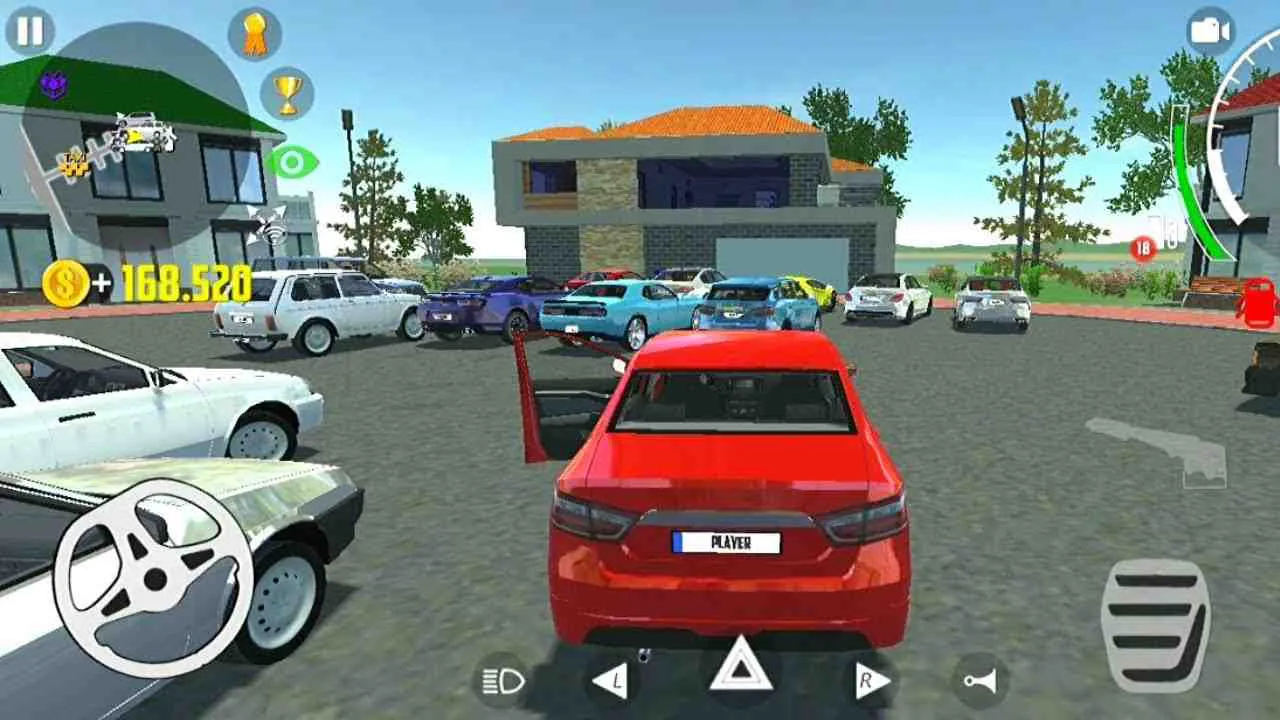 Ảnh 2 của Tải Car Simulator 2 Mod APK 1.47.6 (Vô Hạn Tiền, Mua sắm) Một chiếc xe thể thao đang chạy trong Car Simulator 2 Mod