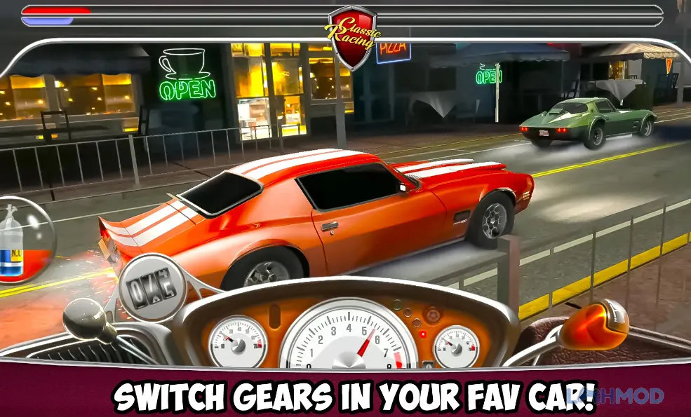 Ảnh 2 của Classic Drag Racing Car Game Mod Apk 1.00.08 (Vô Hạn Tiền) – LMHMOD Cảnh đua xe đường phố trong Classic Drag Racing Car Game Mod