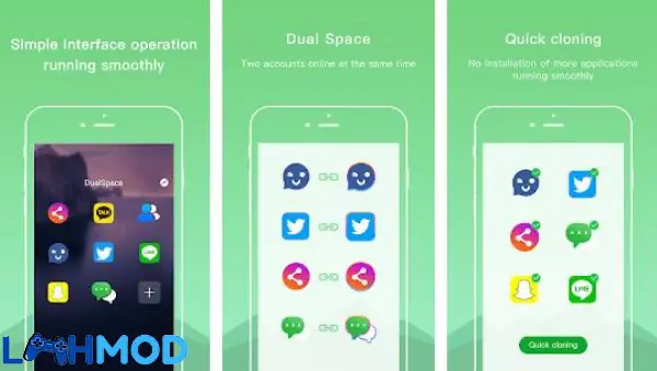 Ảnh 3 của Tải Clone App APK 3.1.21 cho Android iOS Giao diện tùy chỉnh chi tiết trong Clone App, hiển thị các lựa chọn cài đặt nâng cao