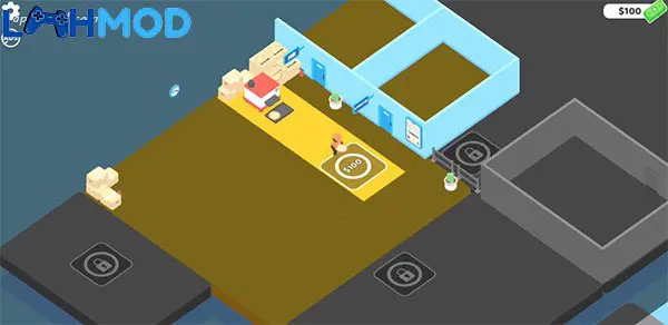 Ảnh 3 của Tải Coffee Break APK 0.42.0 cho Android iOS Màn hình giải đố trong Coffee Break với các vật phẩm văn phòng