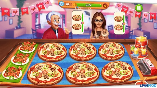 Ảnh 2 của Tải Cooking Crush Mod Apk 1.6.7 (Mod mua sắm) cho Android, IOS Màn hình lựa chọn các nhà hàng trên bản đồ thế giới trong game Cooking Crush