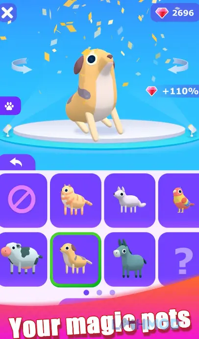 Ảnh 8 của Tải Dancing Dress Apk v1.7.9 cho Android iOs Một cô gái đang nhảy múa trên sân khấu ảo với phông nền rực rỡ trong game Dancing Dress