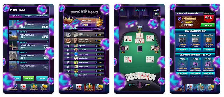 Ảnh 3 của Tải ĐÁNH BÀI TYCHE Mod Apk 2.1.12 (Mở khóa) cho Android iOs Người chơi đang tham gia ván bài trong ĐÁNH BÀI TYCHE