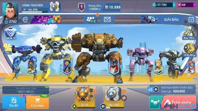 Ảnh 4 của Tải Hack Đấu Trường Robot 3.210.00 (Mod Menu, Vô Hạn Đạn) Hướng dẫn chơi Hack Đấu Trường Robot